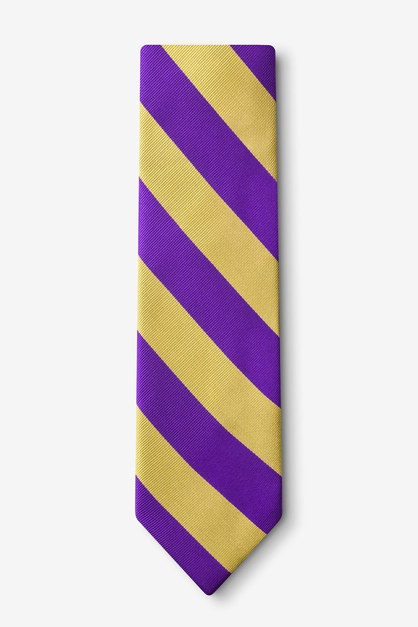 Purple & Gold Stripe Tie Photo (1)