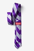 Purple & Silver Stripe Skinny Tie Photo (1)