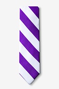 Purple & White Stripe Tie Photo (1)