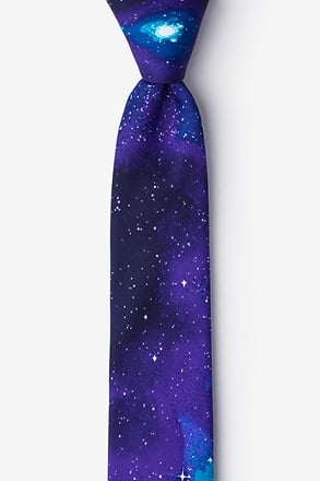 _The Cosmos Purple Skinny Tie_