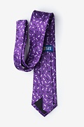 Tossed Chess Pieces Purple Extra Long Tie Photo (2)