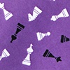 Purple Microfiber Tossed Chess Pieces Skinny Tie