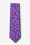 Tossed Chess Pieces Purple Tie Photo (1)