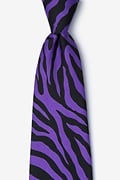 Zebra Animal Print Purple Tie Photo (0)