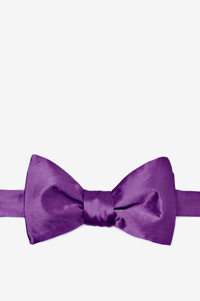 Purple Plum Silk Purple Plum Self-Tie Bow Tie