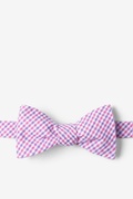 Chrome Plaid Purple Self-Tie Bow Tie Photo (0)