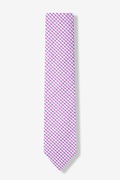 Chrome Plaid Purple Skinny Tie Photo (1)