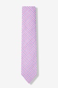 Chrome Plaid Purple Skinny Tie Photo (1)