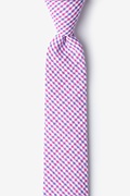 Chrome Plaid Purple Skinny Tie Photo (0)
