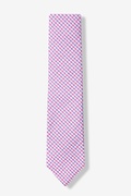 Chrome Plaid Purple Skinny Tie Photo (1)