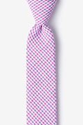 Chrome Plaid Purple Skinny Tie Photo (0)