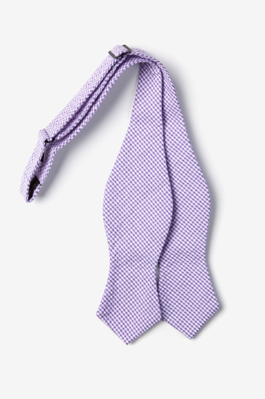Purple Chamberlain Check Diamond Tip Bow Tie Photo (1)