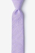 Purple Chamberlain Check Skinny Tie Photo (0)