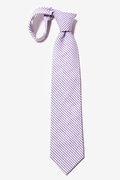 Purple Seersucker Stripe Extra Long Tie Photo (3)
