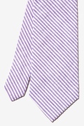 Seersucker Stripe Purple Tie Photo (1)