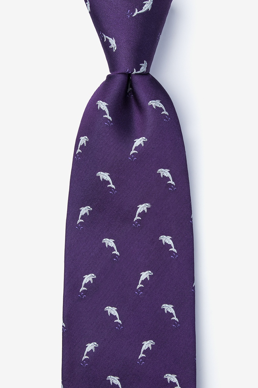 A Porpoise-ful Life Purple Tie Photo (0)