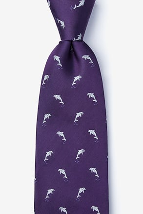 A Porpoise-ful Life Purple Tie