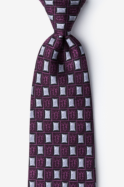 Purple Silk Bed Bugs Tie