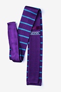 Briton Stripe Purple Knit Tie Photo (1)