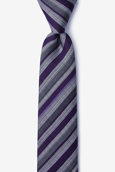 Purple Silk Carn Skinny Tie