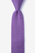 Classic Solid Purple Knit Skinny Tie Photo (0)