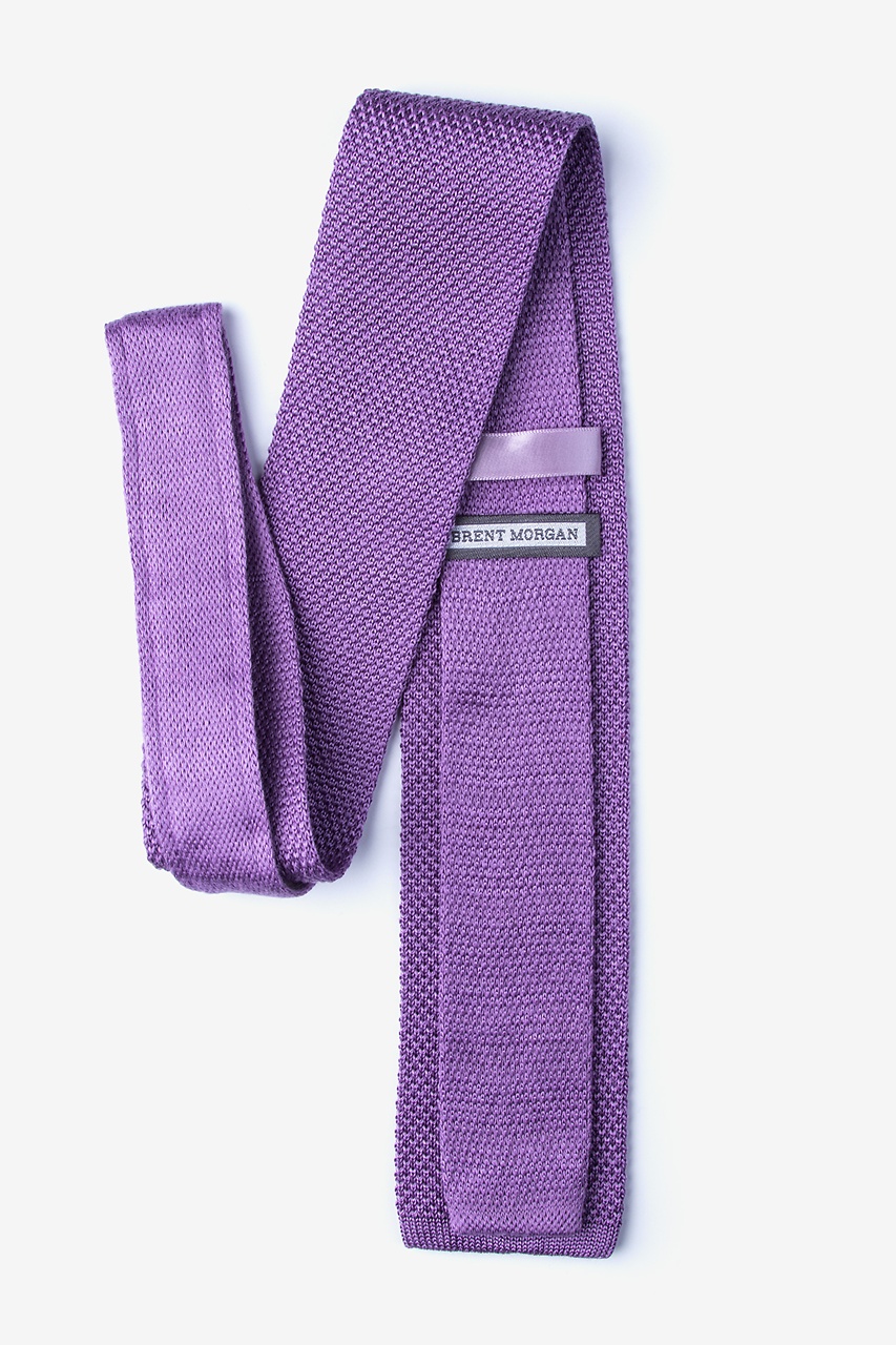 Purple Silk Classic Solid Knit Tie