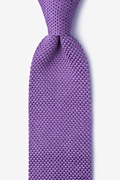 Classic Solid Purple Knit Tie Photo (0)