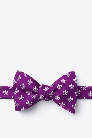 _Fleur Crazy Purple Self-Tie Bow Tie_