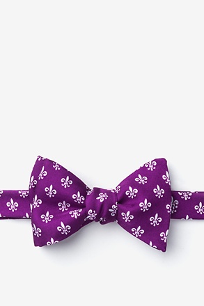 Fleur Crazy Purple Self-Tie Bow Tie