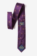 Fleur De Lis Purple Skinny Tie Photo (1)