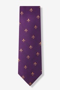 Fleur De Lis Purple Tie Photo (0)