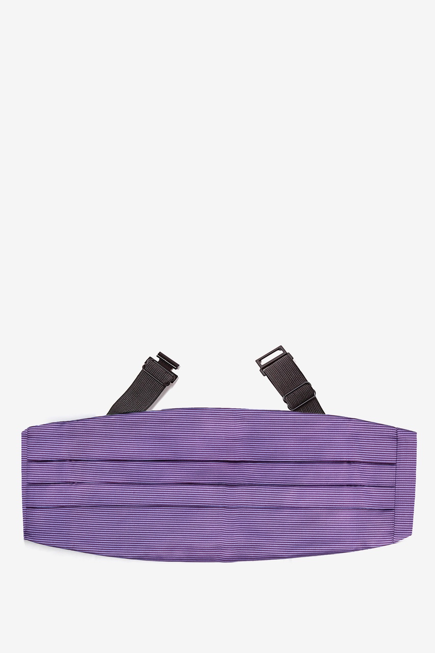 Light And Dark Purple Corded Cummerbund