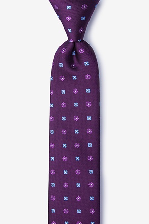 Monkey Purple Skinny Tie