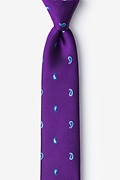 New Guinea Purple Skinny Tie Photo (0)