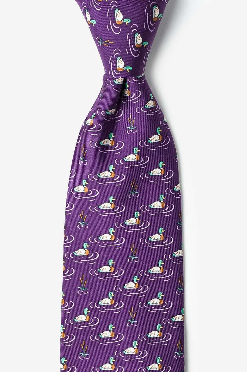 Quack Addict Purple Tie Photo (0)
