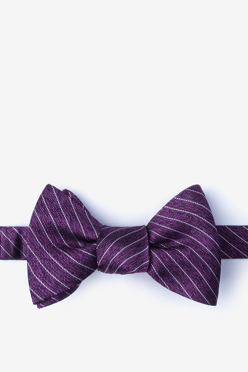 Robe Purple Self-Tie Bow Tie Photo (0)