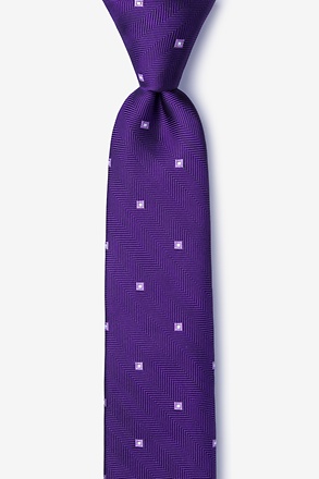 _Wooley Purple Skinny Tie_