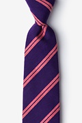 Purple Stockholm Stripe Tie Photo (0)