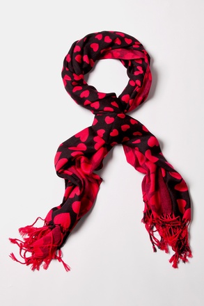 _Hearts Red Pashmina_