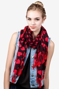 Hearts Red Pashmina Photo (0)