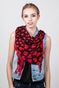 Red Hearts Pashmina Scarf Photo (3)