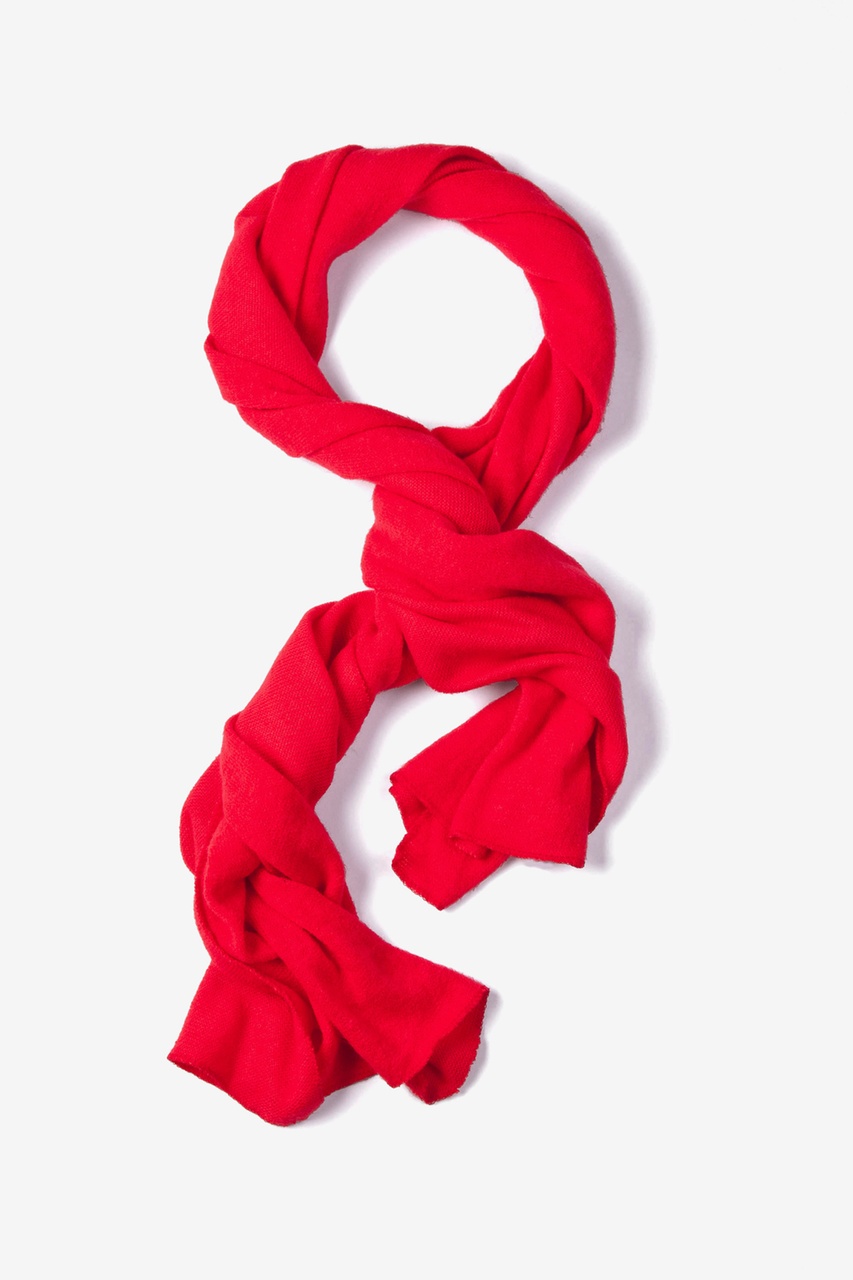Mens Red Heathered Scarf Photo (0)