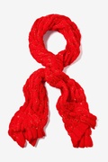 Oslo Sparkle Solid Red Knit Scarf Photo (0)