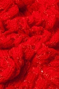 Oslo Sparkle Solid Red Knit Scarf Photo (2)