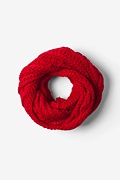 Red Geneva Cable Knit Infinity Scarf Photo (0)