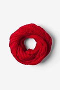 Red Geneva Cable Knit Infinity Scarf Photo (0)