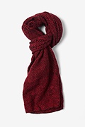 Red Seattle Striped Knit Scarf Photo (0)