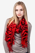 Zebra Print Red Pashmina Photo (0)