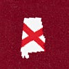 Red Carded Cotton Alabama State Flag Medium-Large Sock