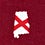 Red Carded Cotton Alabama State Flag Medium-Large Sock